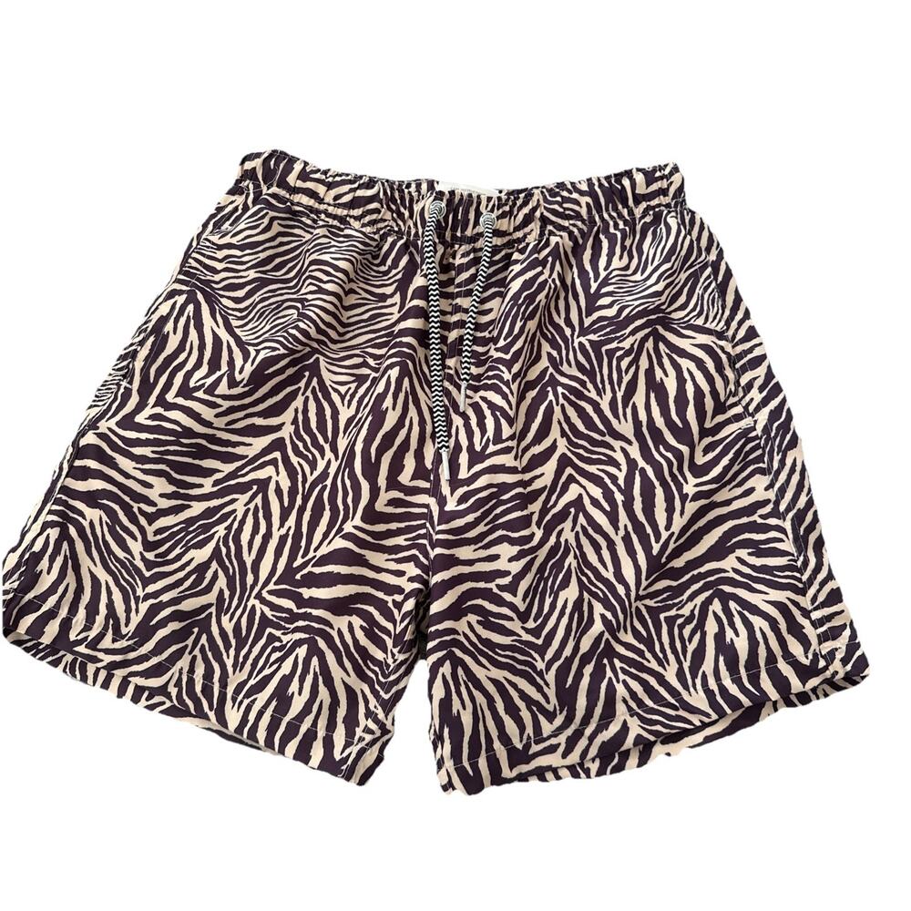 Boardies Apparel Size Medium Mens Swim Trunks Board Shorts Hawaii Tropical Zebra